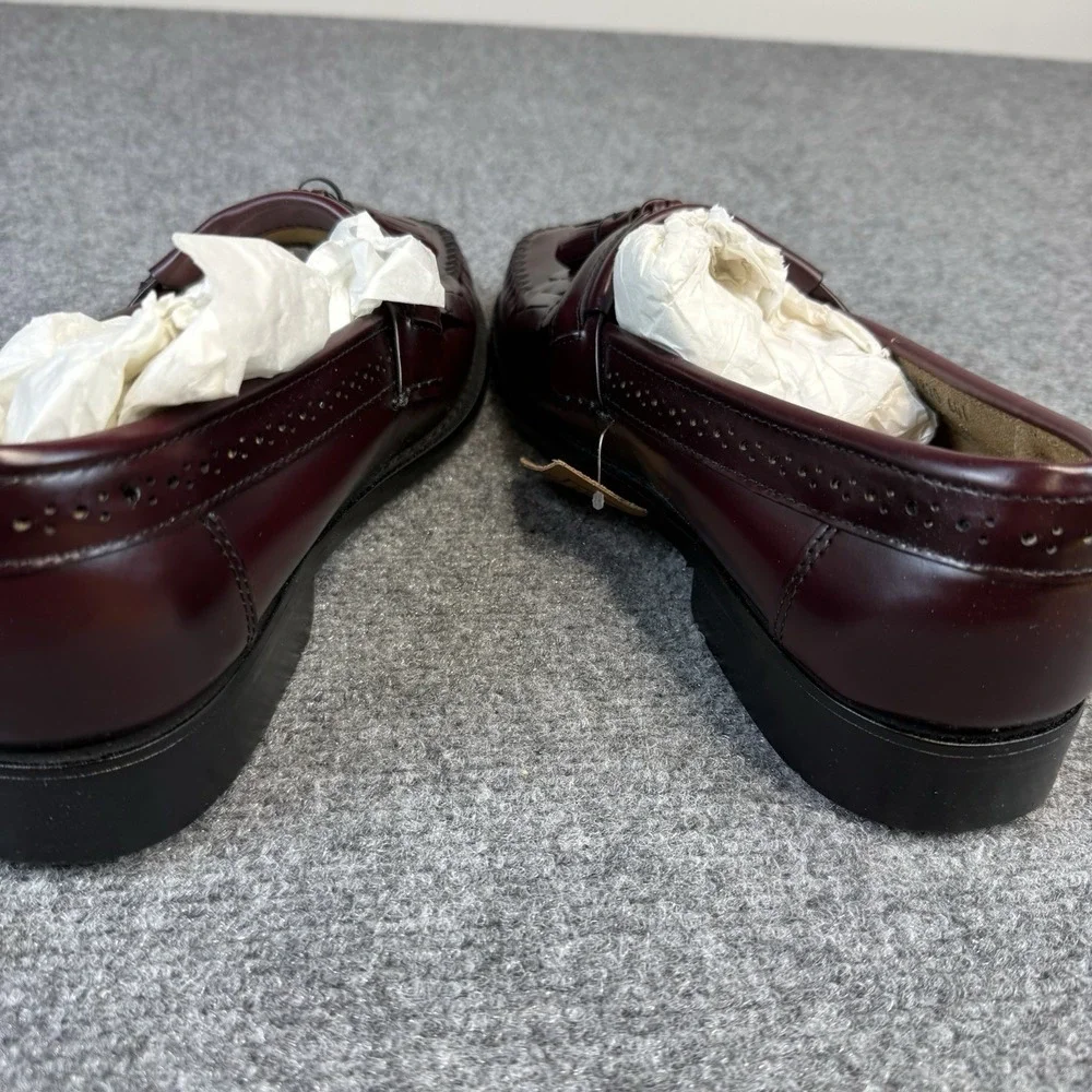 GH Bass & Co Weejuns Men's Jeremy Tassel Loafers Burgundy Leather 8.5 2E